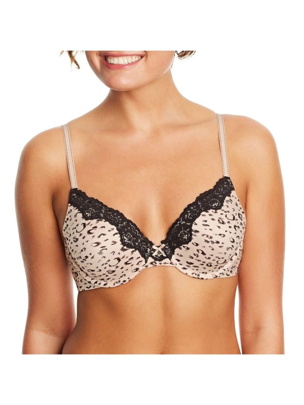 Maidenform 34D Animal Print Lace Comfort Devotion  Underwire T Shirt Bra NEW